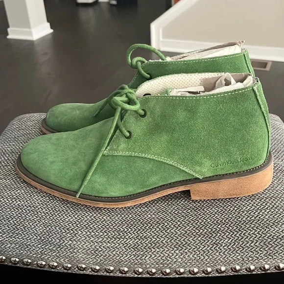 Calvin Klein | Shoes | Calvin Klein Green Suede Chukka Boots 